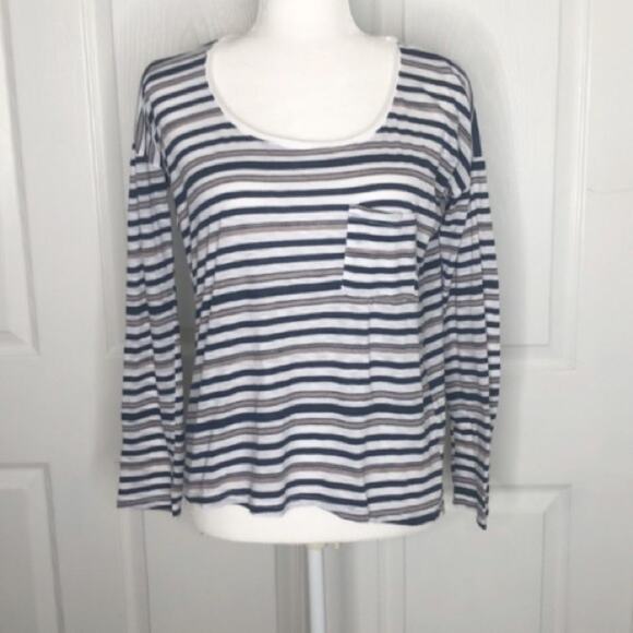 Splendid striped pocket front tshirt - Picture 1 of 6